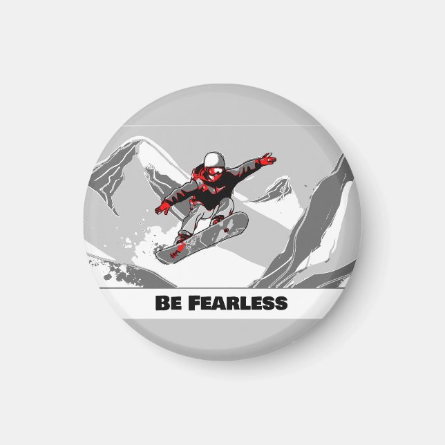 Imán Be Fearless - Snowboarder (Frente)