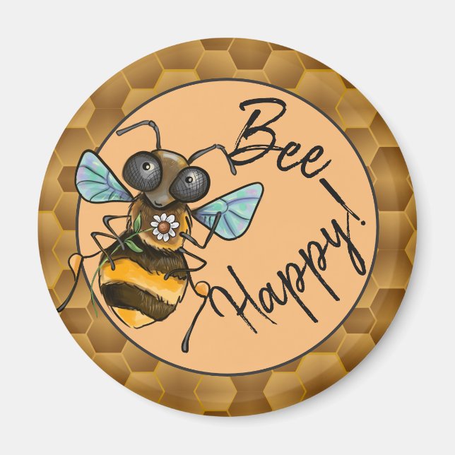 Imán Be Happy Adorable Honeybee (Frente)