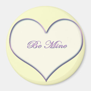 Imán Be Mine Yellow Heart Candy Pegatina
