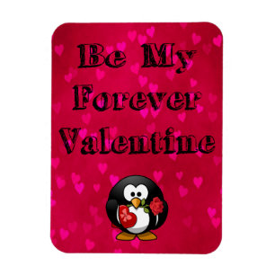 Imán Be My Forever Valentine Penguin