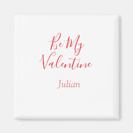 Imán Be my valentine red name elegant love couple 