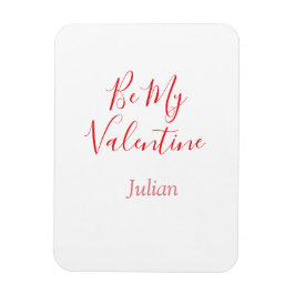 Imán Be my valentine red name elegant love couple 