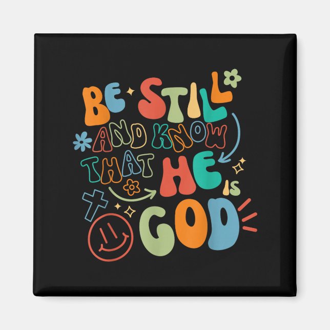 Imán Be Still And Know Psalm Verse Insrational Christia (Frente)