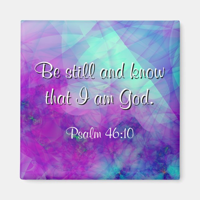 Imán "Be Still" Salm 46:10 Scripture Verse Magnet (Frente)