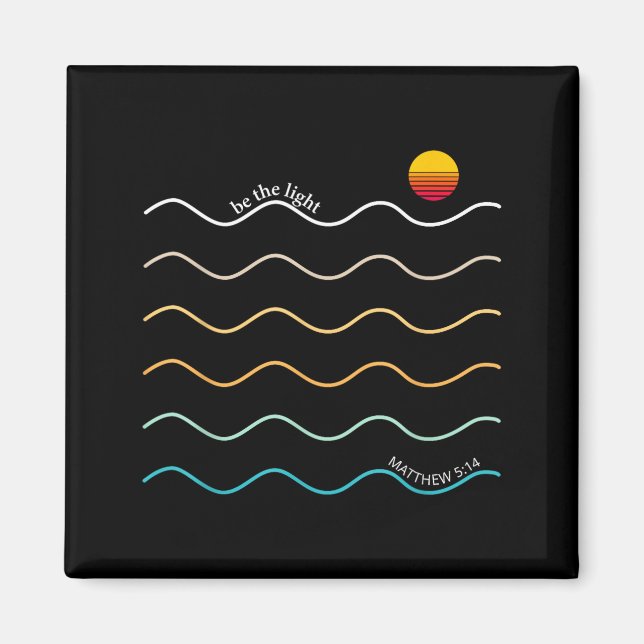 Imán Be The Light Boho Christian Bible Verse Worship Ch (Frente)