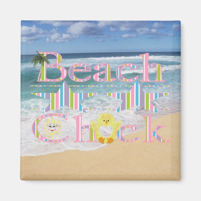 Imán Beach Chick (Frente)