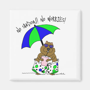 Imán Beach Day Groundhog