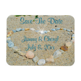 Imán Beach Heart Save The Date