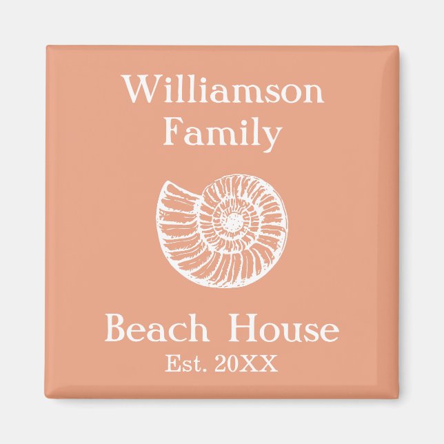 Imán Beach Home Personalizado (Frente)