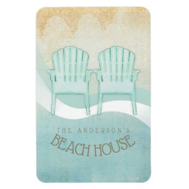 Imán Beach House Adirondack Chairs Aqua Blue ID623