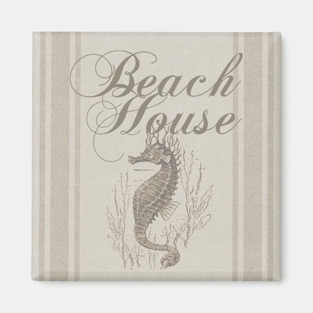 Imán Beach House Seahorse Seashore (Frente)