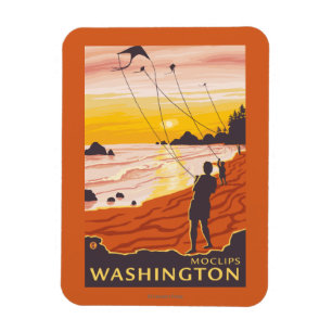 Imán Beach & Kites - Moclips, Washington