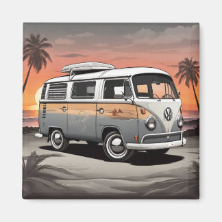 Imán "Beach Kombi Fridge Magnet - Coastal Adventure Dec