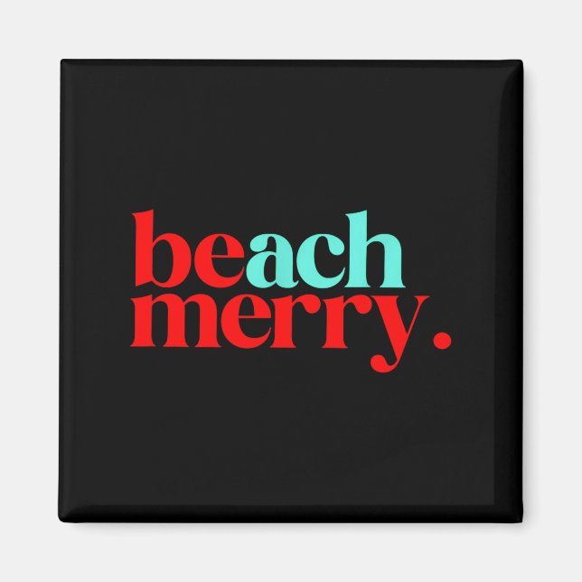Imán Beach Merry Christmas Funny  (Frente)