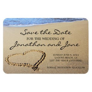 Imán Beach Ocean Boda Deluxe Save the Date