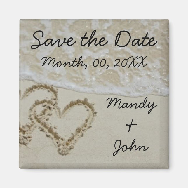 Imán Beach Save the Date Magnet (Frente)