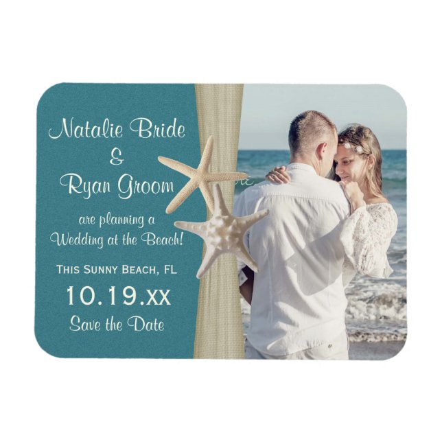 Imán Beach Save the Date Photo (Horizontal)