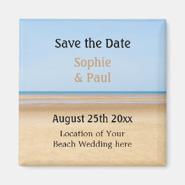Imán Beach Wedding Save the Date Fridge Magnet