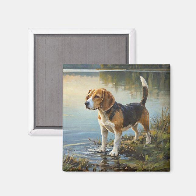 Imán Beagle (Anverso/Reverso)