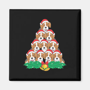 Imán Beagle Christmas Tree Beagle Dog Lover Holidays