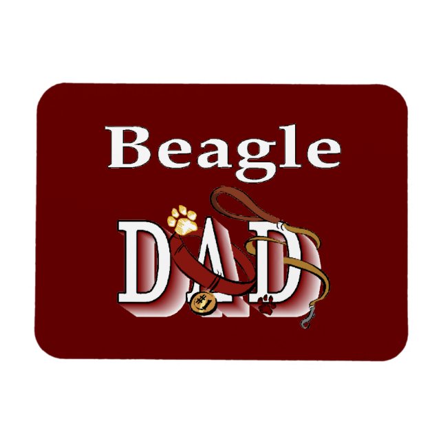 Imán Beagle Dad Gifts (Horizontal)