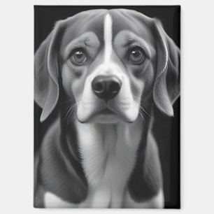 Imán Beagle Dog Adorable Cute Mascota Retrato Art Poste