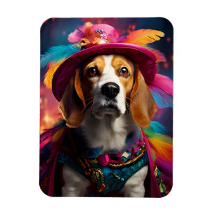 Imán Beagle en un Gorra de Feathered