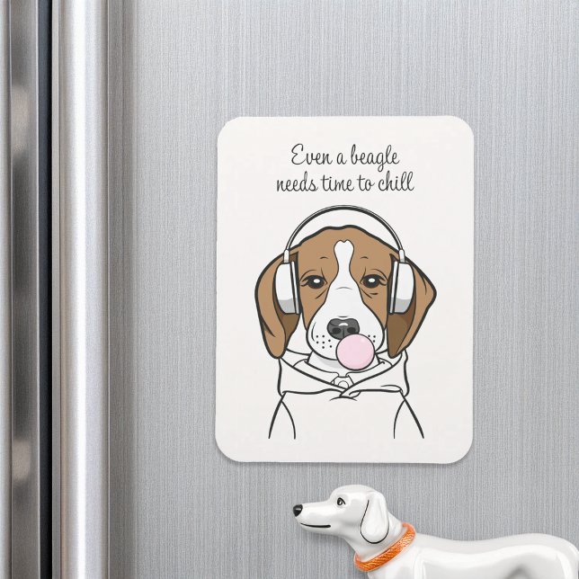 Imán Beagle escalofriante con perro gracioso de Bubbleg (Subido por el creador)
