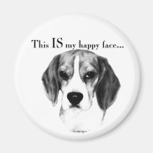 Imán Beagle Happy Face