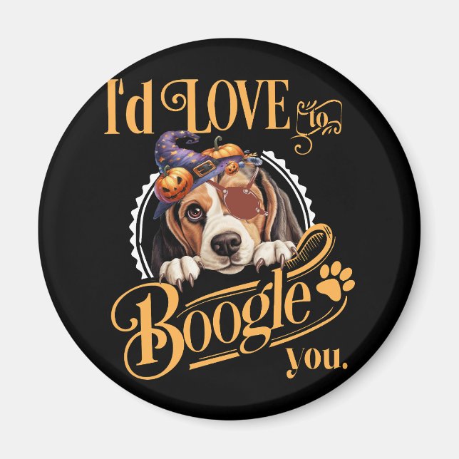 Imán Beagle Mom Halloween Dog Lover (Frente)