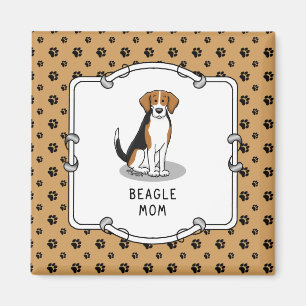 Imán Beagle Mom (tres colores 3) Perro Cute Dog Mom