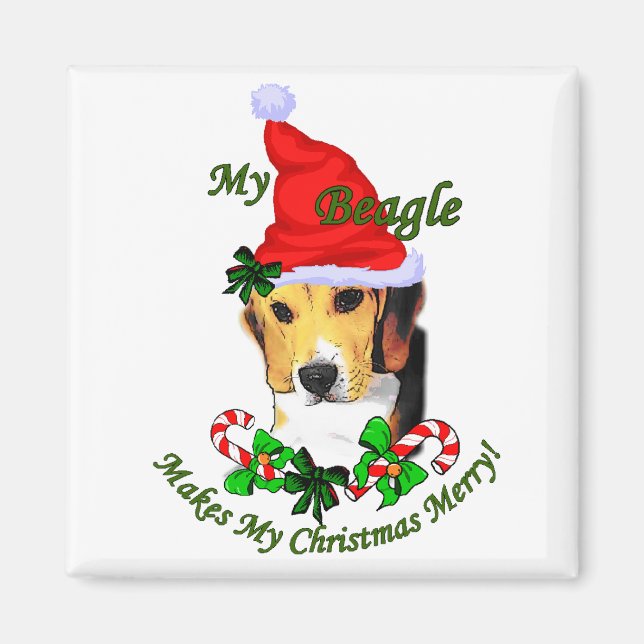 Imán Beagle Navidades Gifts (Frente)