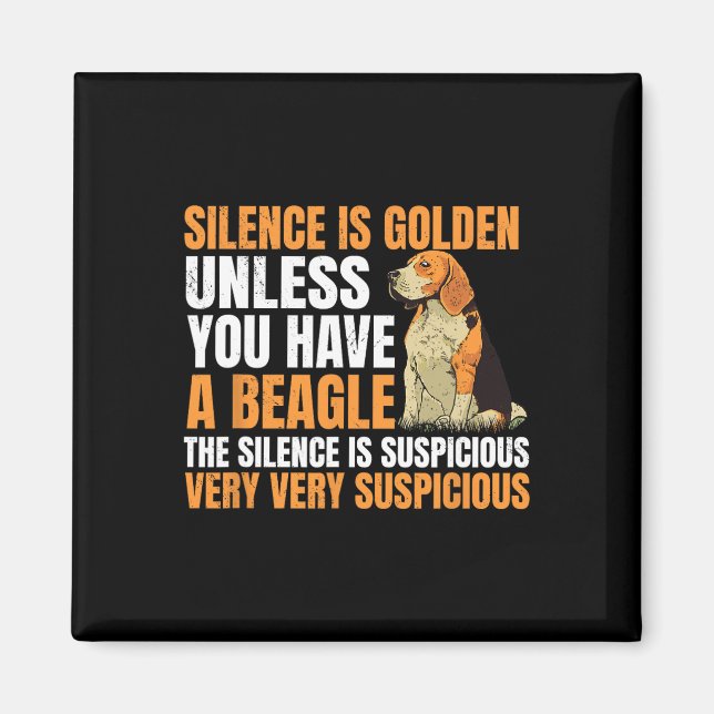 Imán Beagle Pequeño olor Perro Caza Mascota Silencio de (Frente)