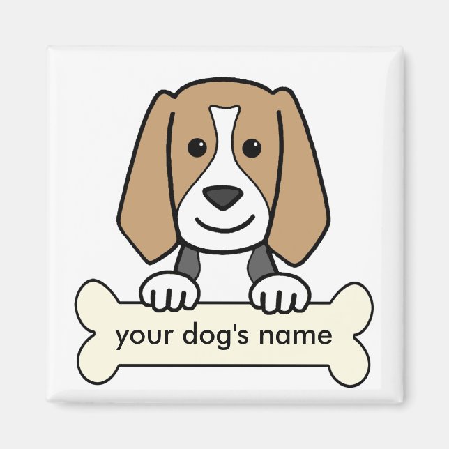 Imán Beagle personalizado (Frente)
