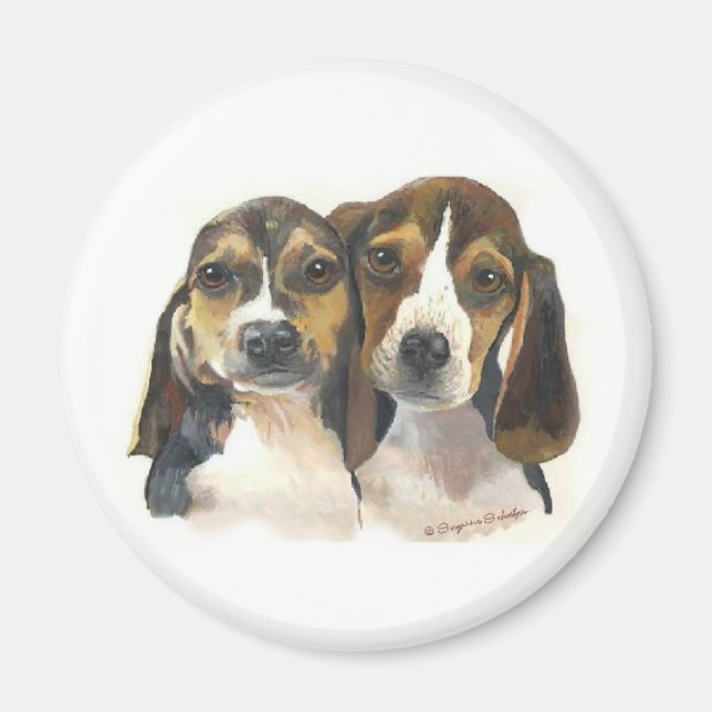 Imán Beagle Puppies Magnet (Frente)