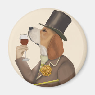 Imán Beagle Wine Snob