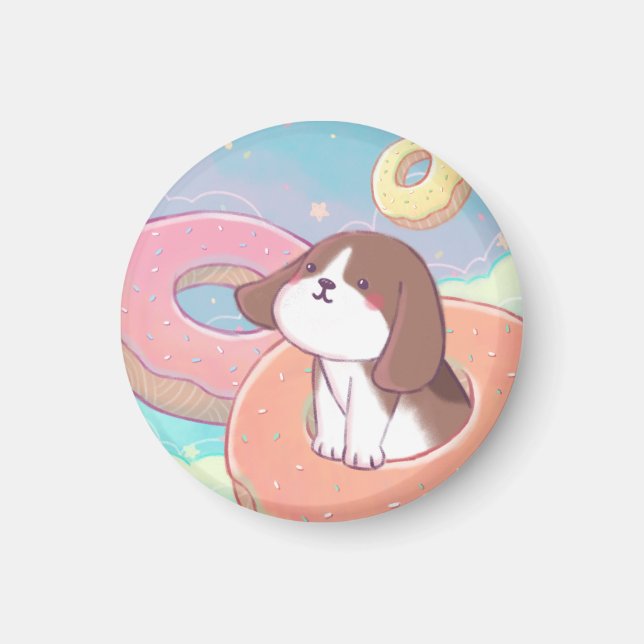 Imán Beagle y Donuts (Frente)
