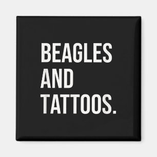Imán Beagles And Tattoos Beagle Dueño Perro Tinta Lover