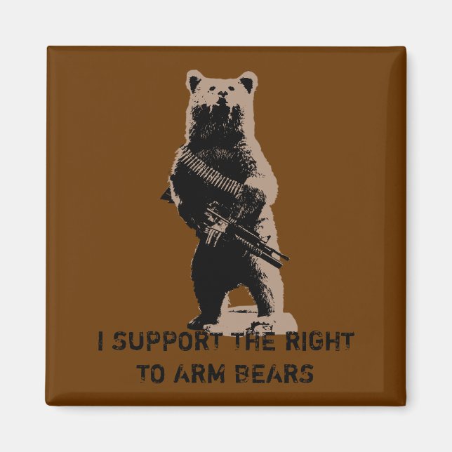 Imán Bear arms Grizzly Bear (Frente)