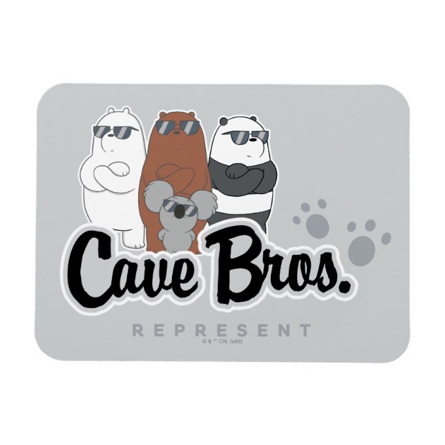 Imán Bear Bears - Cave Bros. Representar (Horizontal)