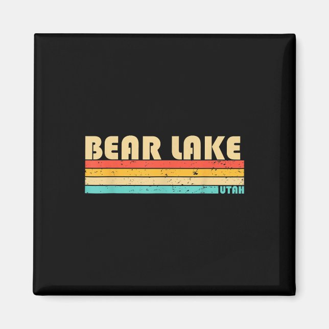 Imán Bear Lake Utah Graciosa Pesca Camping Verano (Frente)