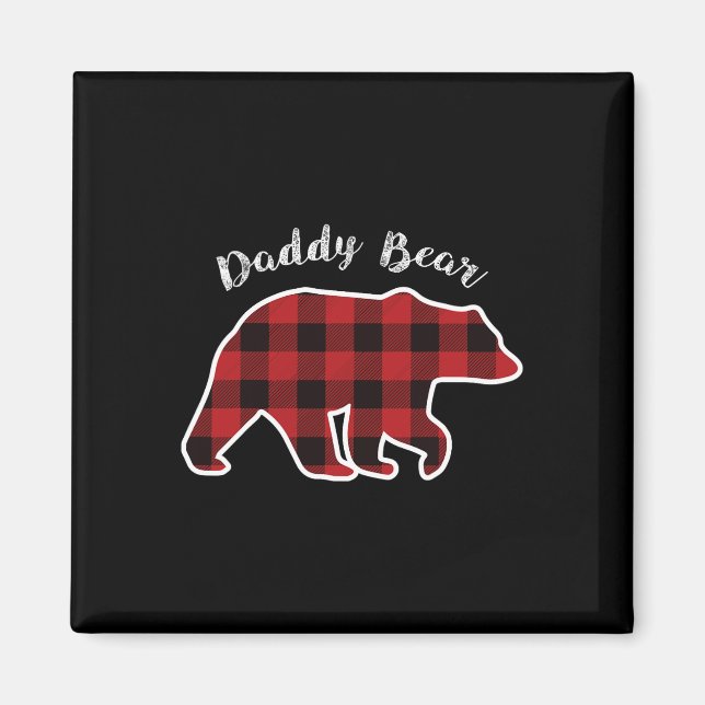 Imán Bear Men Red Planteó Navidades Pajama Familia Dad  (Frente)