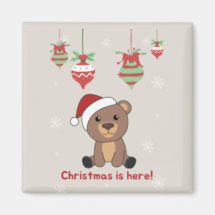 Imán Bear Merry Christmas Winter Animals Bears Magnet