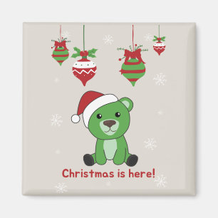 Imán Bear Merry Christmas Winter Animals Bears Magnet