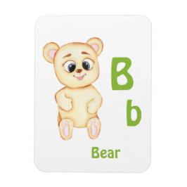 Imán Bear personalizar ABC: Letra B - Añadir tu nombre