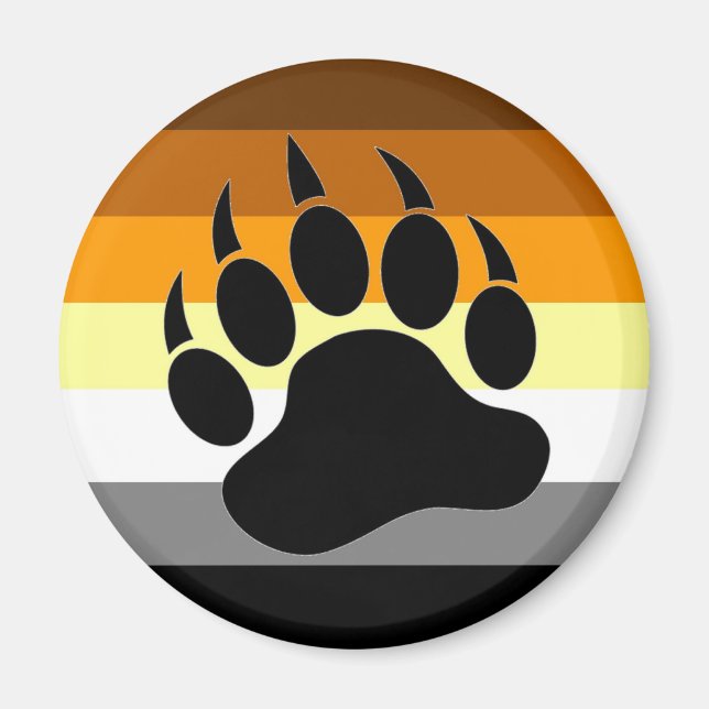 Imán Bear Pride Paw (Frente)