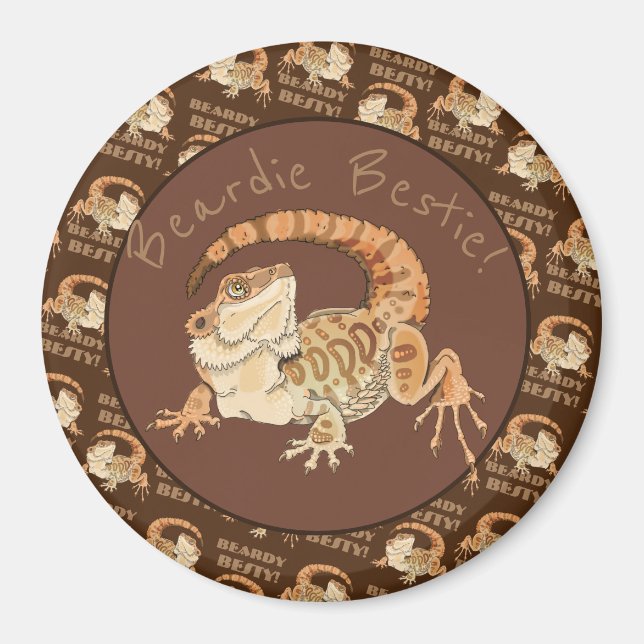 Imán ¡Beardie Bestie! (Frente)