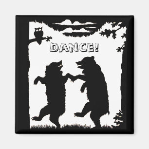 Imán Bears Black Silhouette