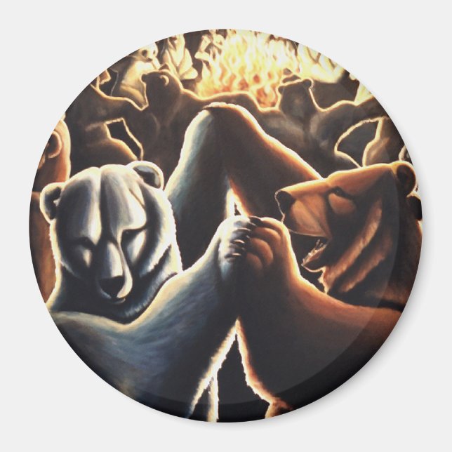 Imán Bears Dancing Fridge Magnet Bear Regalos de arte (Frente)