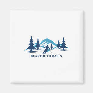 Imán Beartooth Basin Wyoming Ski Resort Esquí T-